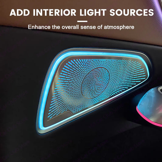 64 Color Internal And External Luminous Speaker Cover Ambient Light For Mercedes Benz W214 New E Class Car Lnterior Modification