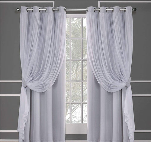 Velura™ – Double Layer Lace-Trim Blackout Curtain