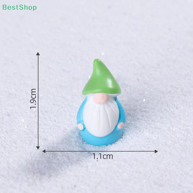 〔Rebecca〕10Pcs Micro Landscape Christmas Old Man Dwarf DIY Decoration Accessories Mini Ornament