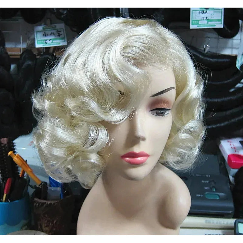 silisili AHalloween women Golden Forever Marilyn Monroe styled synthetic hair wig costumes 2025 ☆ New