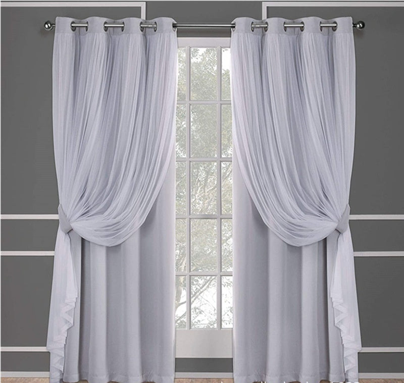 Velura™ – Double Layer Lace-Trim Blackout Curtain