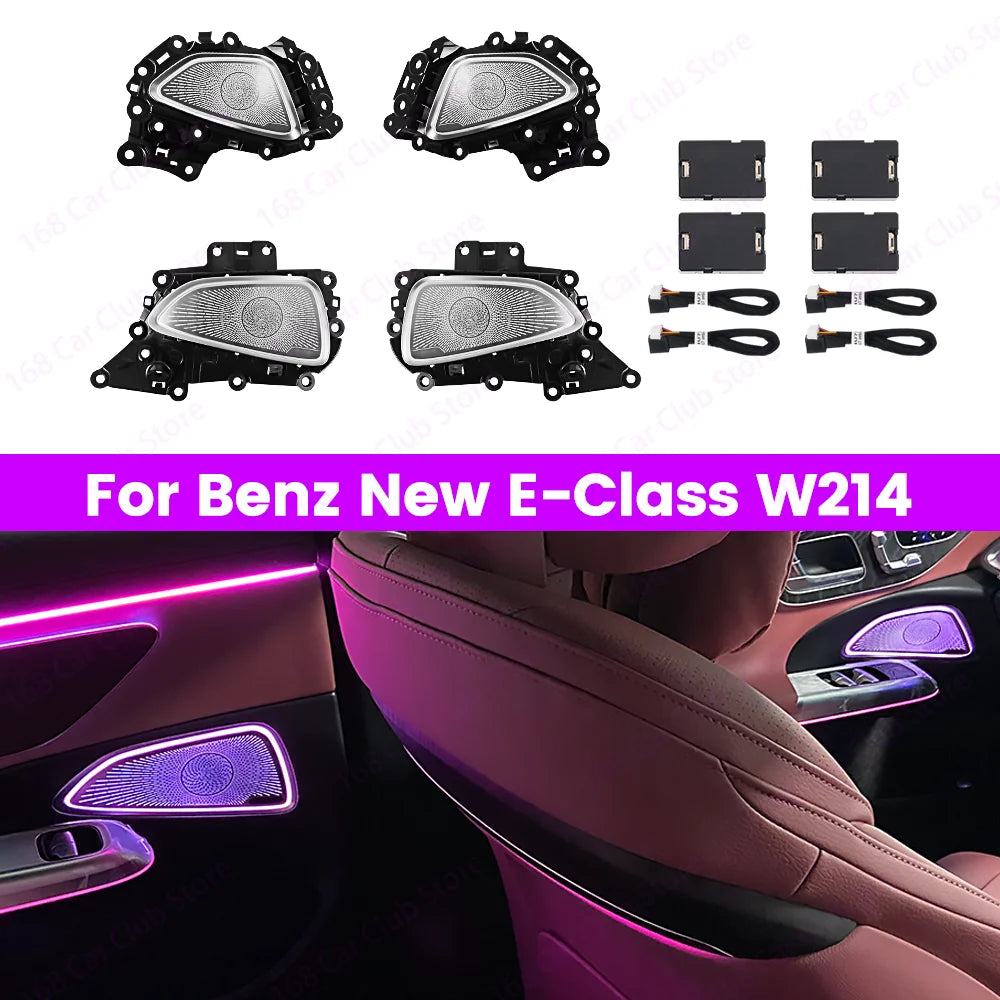 64 Color Internal And External Luminous Speaker Cover Ambient Light For Mercedes Benz W214 New E Class Car Lnterior Modification