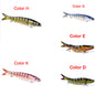 Pike Fishing Lures Artificial Multi Jointed Sections Hard Bait
