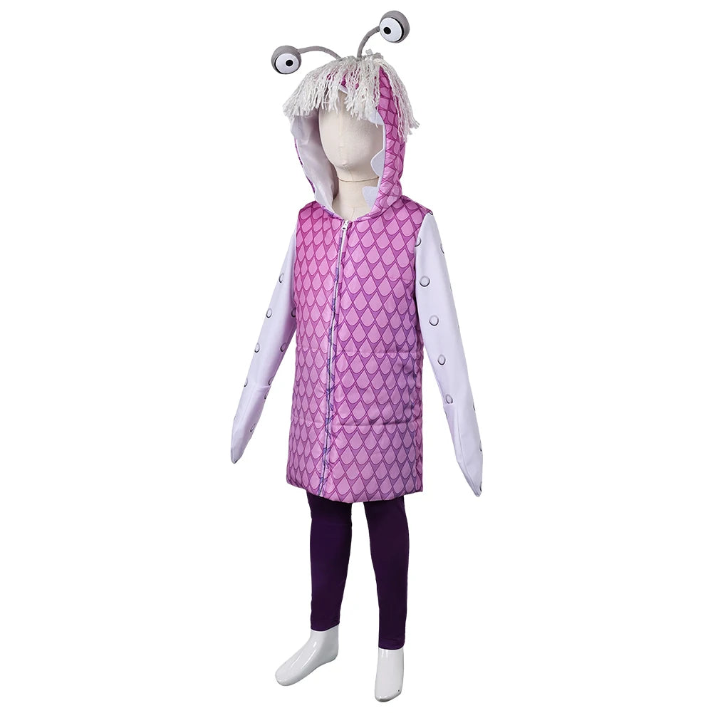 Cartoon Movie Monsters Company Boo Cosplay Costume for Kids Children Boys Girls Roleplay Clothing Halloween Carnival Party Suit