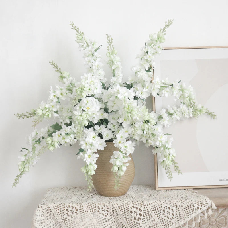 75cm Autumn Artificial Hyacinth Flowers Long Branch Wisteria Fall Christmas Home Room Wedding Table Decor Fake Floral Wreath