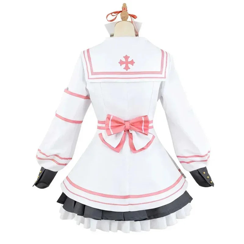Game Blue Archive Sumi Serina Cosplay Costume Women Uniform Casual Jacket Skirt Wig Nurse Hat Bow Halloween Party Suit