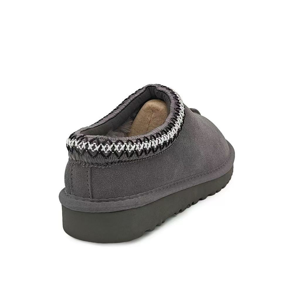 Furry Slip-On Woman Clogs Fuzzy Cozy Open-Back Snow Boots