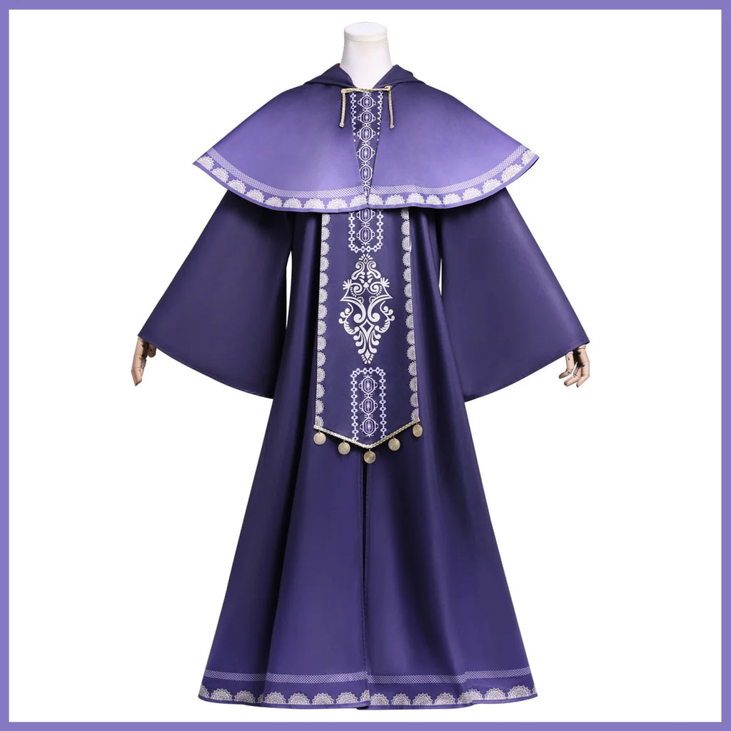 Anime Silent Witch Monica Everett Cosplay Costume Purple Robe Dress Coat Uniform Woman Cute Halloween Masked Ball Suit