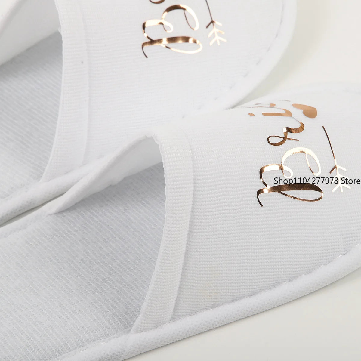 Bride Bridesmaid Slippers,Wedding Party Disposable Slippers Bridal Party Slippers Set Lightweight Cozy Soft Sole Flats Wholesale