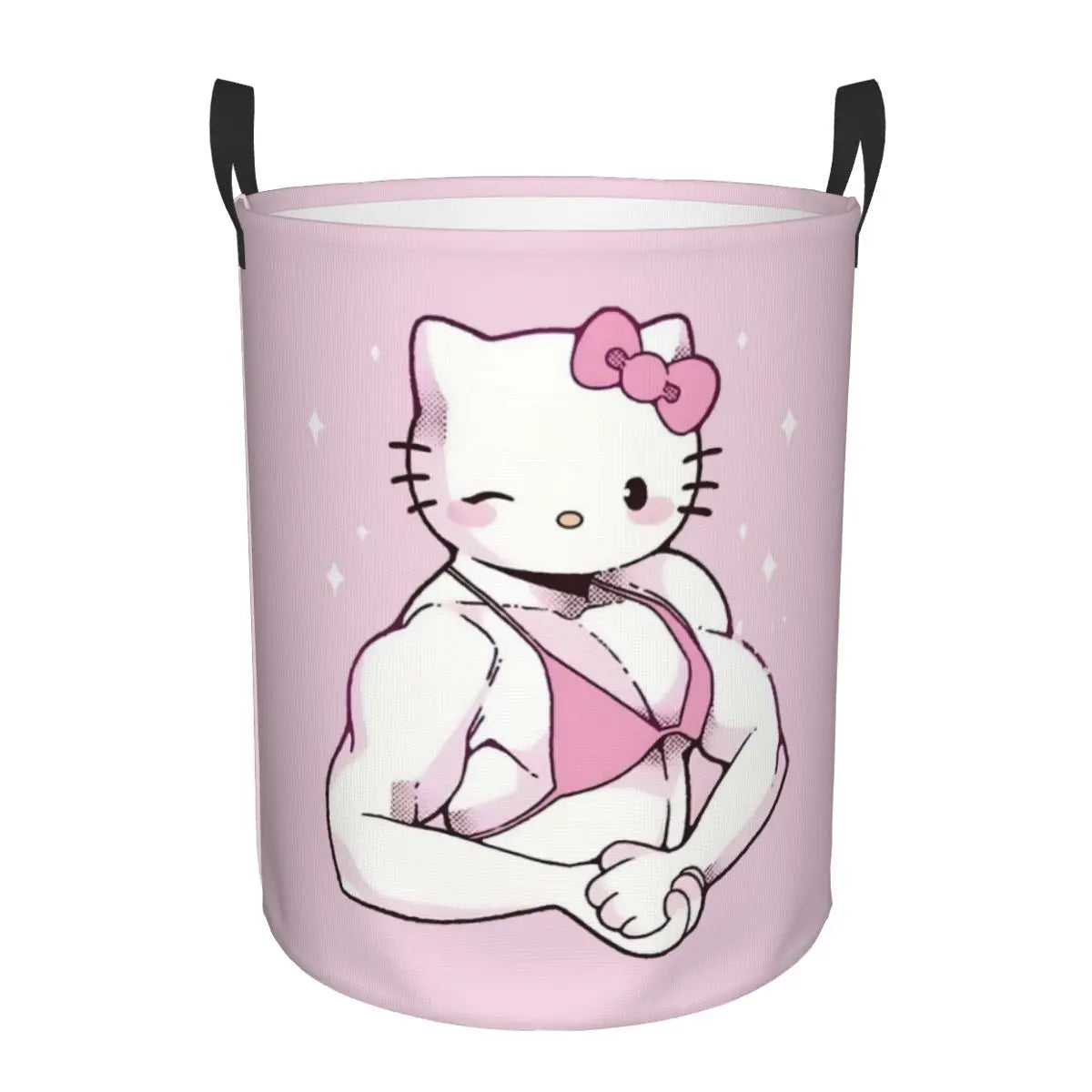 Custom Hello Kitty Laundry Basket Collapsible Large Clothes Storage Bin Cartoon Character Baby Hamper