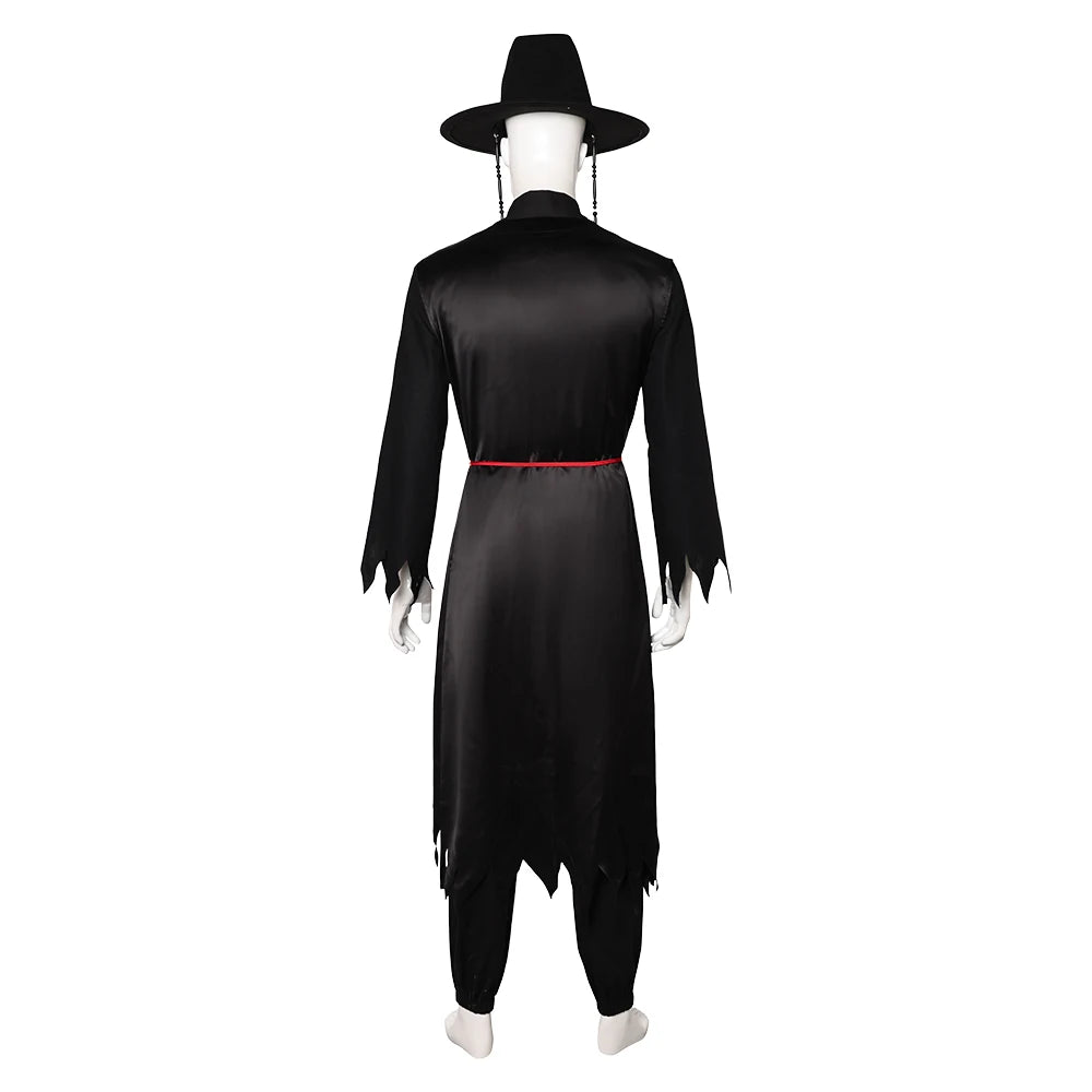 Saja Boys Cosplay Demon Jinu Coat Hunters Costume K-Pop Fantasia Men Top Pants Belt Hat Outfits Halloween Carnival Party Suit