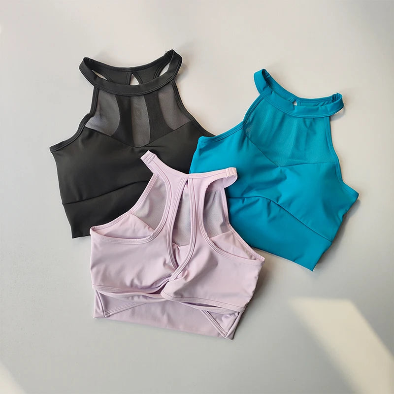 Beautiful Back Sports Lingerie Crop Top Women Running and Fitness Quick-drying Gathering Sexy Anti-sagging Bra Yoga Suit