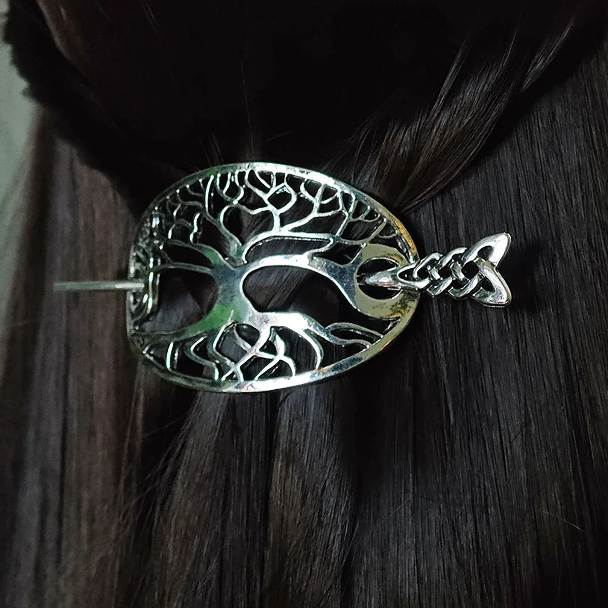 Celtic Knot Hair Clips Viking Style Silvery Hairpins Jewelry Women’s Norse Hair Accessories Unique Gift Idea