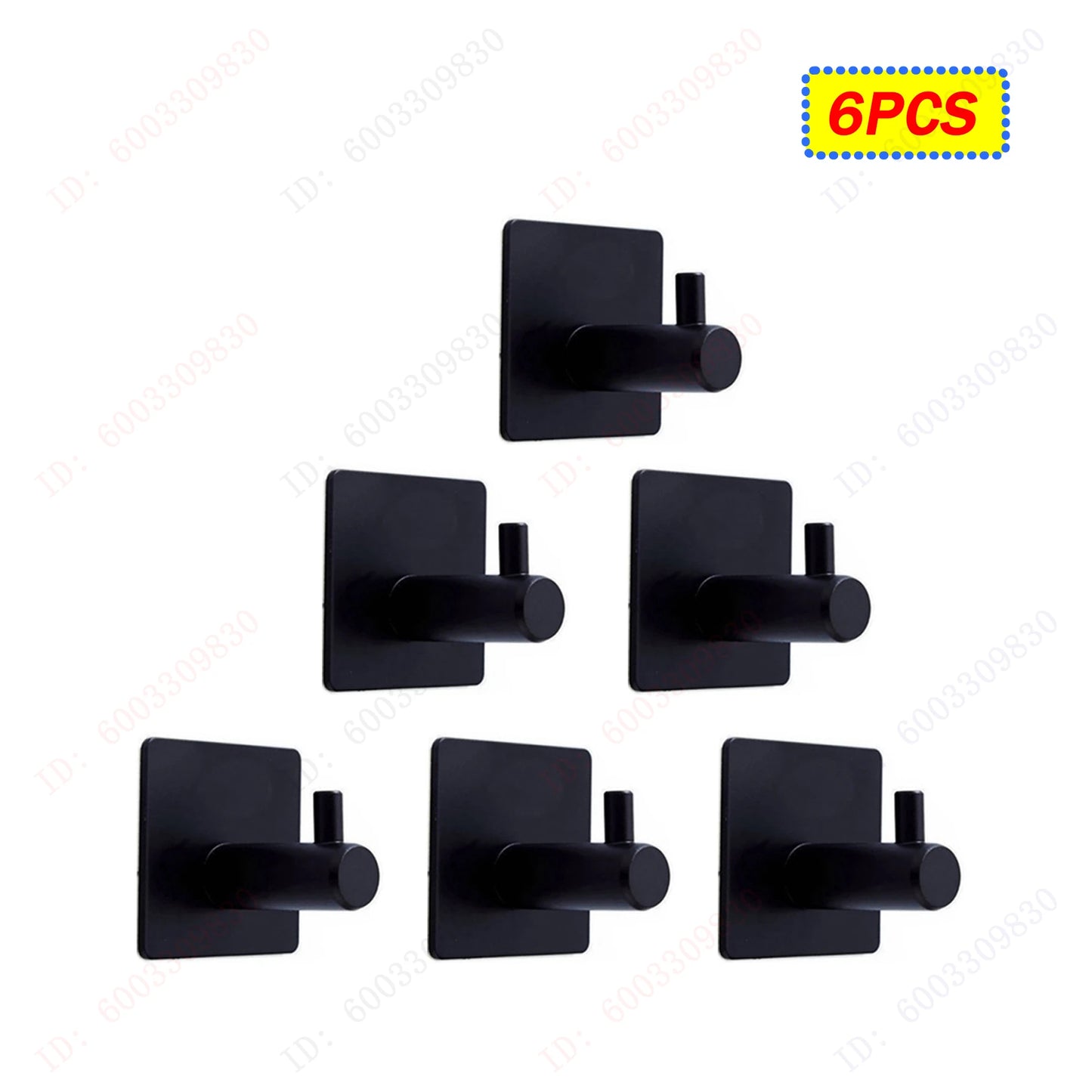 6/3PCS Strong Adhesive Wall Hooks,Self-adhesive Hooks,Towels Hanger Hook,Coat Hanging Rack,Key Holder,Bathroom Accessories