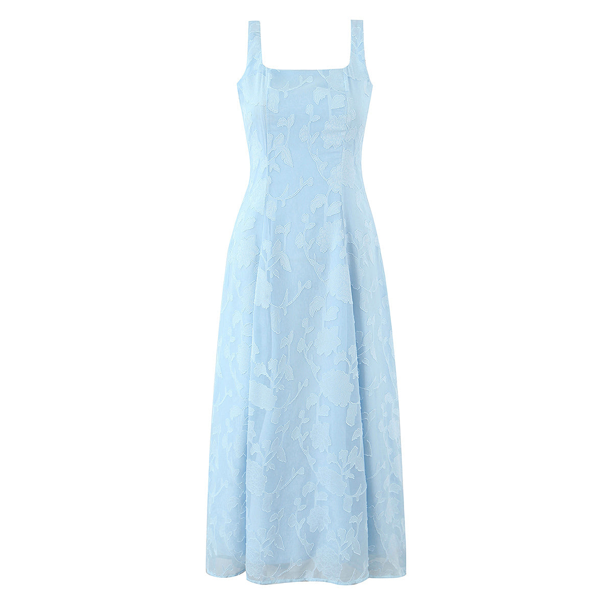 Spring Women Clothing Solid Color Cut Floral Double Shoulder Strap