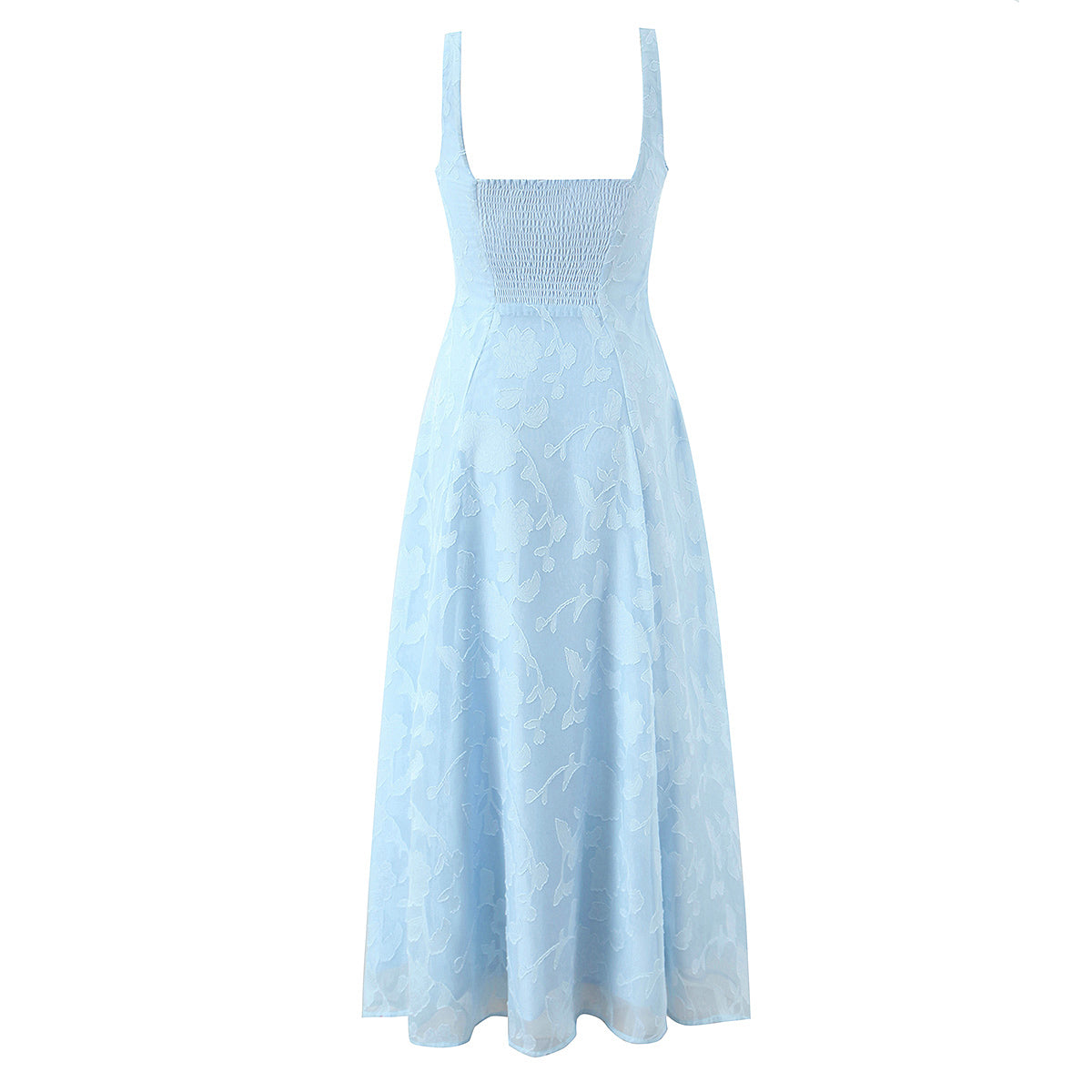 Spring Women Clothing Solid Color Cut Floral Double Shoulder Strap