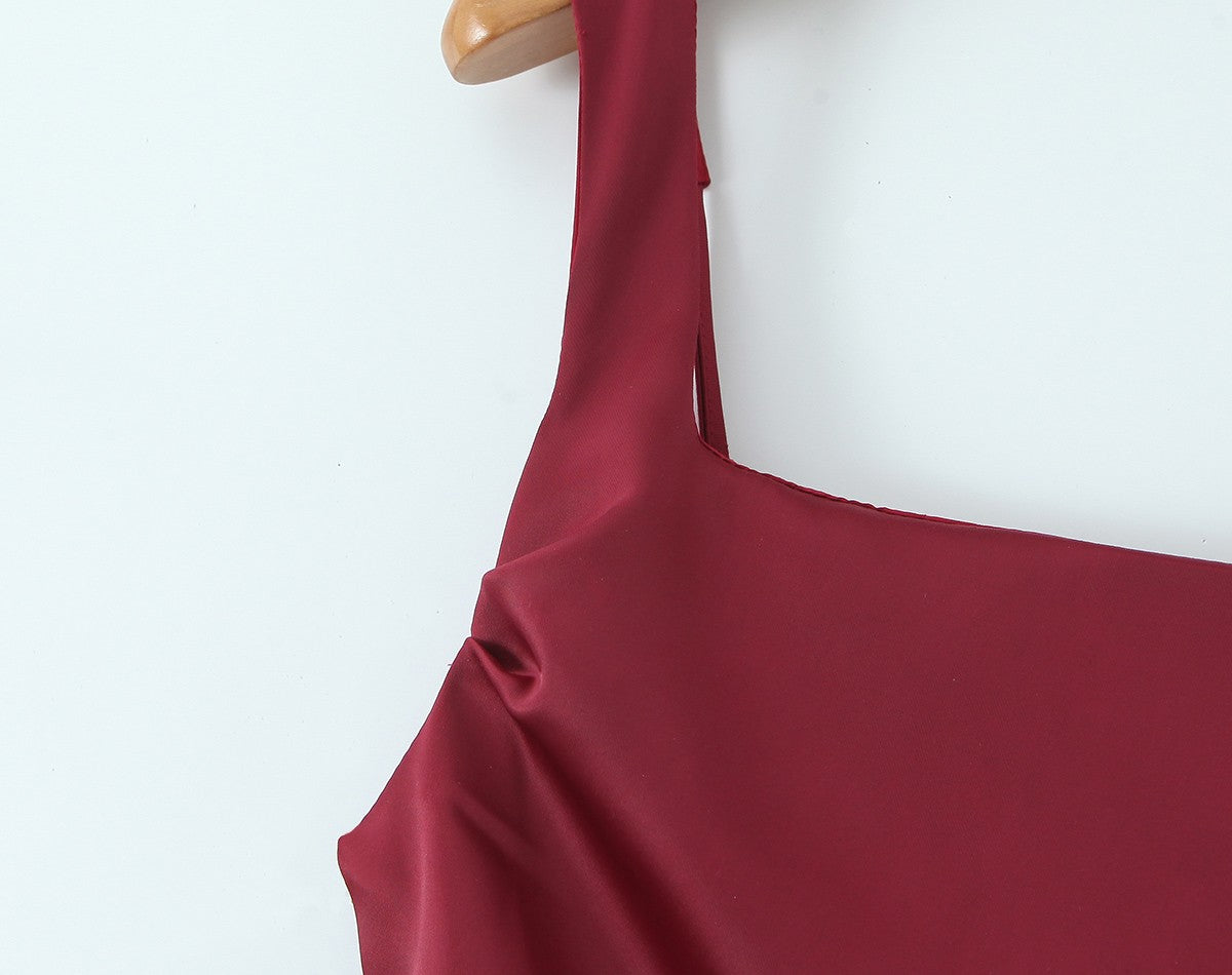Sexy Oblique Shoulder Sleeveless Boning Corset Cocktail Evening Dress