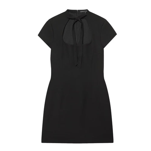 Spring Women Clothing Sexy Sexy Bowknot Decoration Dress .Ships from