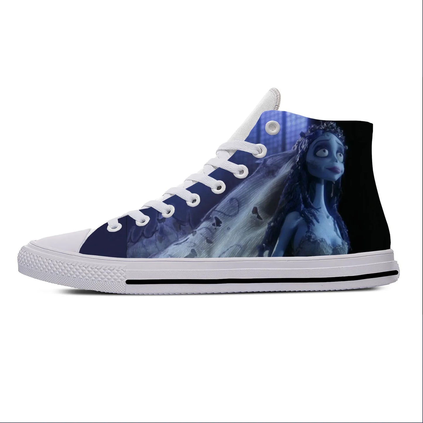 Hot Cool Summer Anime Manga Cartoon Corpse Bride Funny Fashion Casual Cloth Shoes High Top Men Women Sneakers Latest Board Shoes