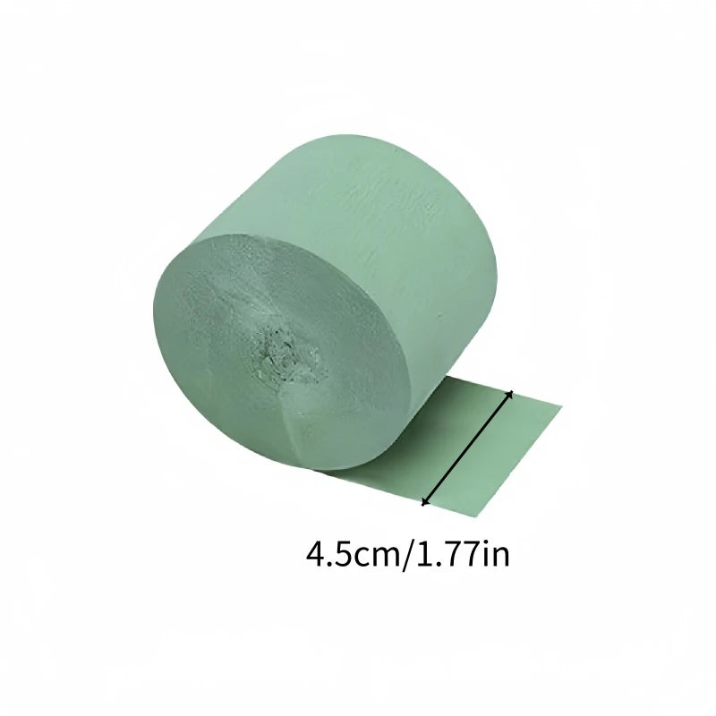 25m/Roll 4.5cm Crepe Paper Streamers Tissue Paper Roll For Flower Crafts Making Birthday Wedding Party Backdrop DIY Decoration