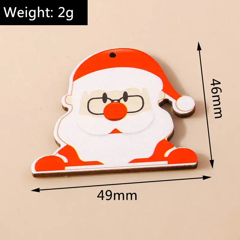 Leslie 10pcs Fashion Christmas Charms Cute Christmas Tree Deer Bell Snowman Pendant for Earring Necklace Making Accessories