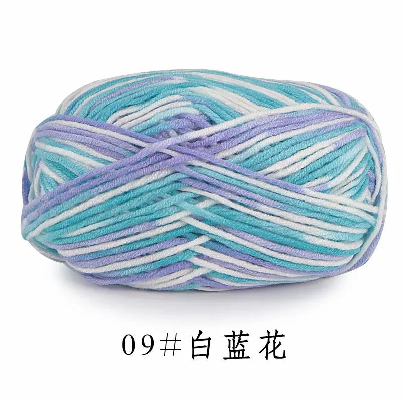 5Strands 2.5mm Colorful Soft Cotton Baby Knitting Wool Yarn Crochet Craft  Crochet Fancy Yarn Hand Knitting Sweater Baby Clothes