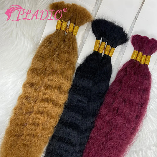 100G Wet and Wavy Bulk Hair Extensions for Braiding Human Hair Braiding Bulk Hair Extensions 100% Human Hair Bundles