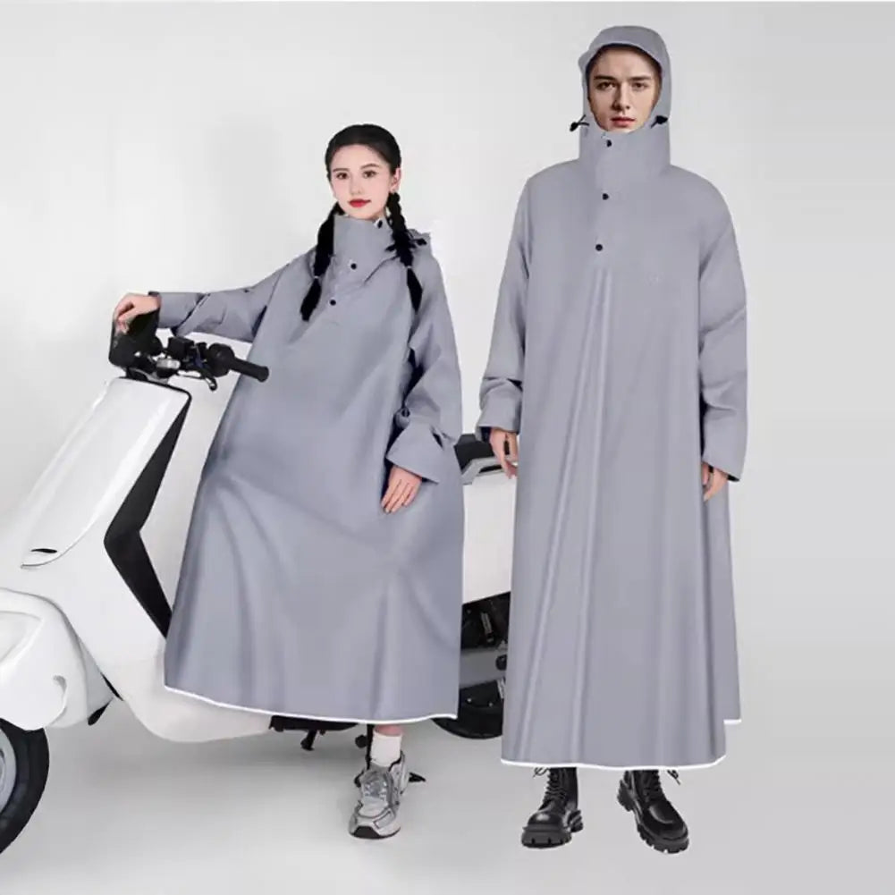 Thicken Oxford Waterproof Rain Gear Rain Poncho Korean Fashion Rain Coat One-piece Long Raincoat Loose Oversized Hooded Rainwear
