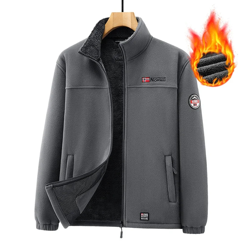 Soft Polar Fleece Jacket Men Winter Thicken Warm Camping Jacket Men Tatical Outdoor Mountaining Hiking Coat Men Brand Clothing