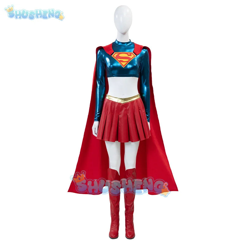 2025 New Movie Supergirl Cosplay Costume Uniform Halloween Carnival Party Christmas Play Role Clothes Clothing for Women