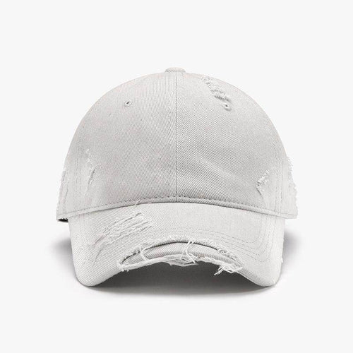 Distressed Adjustable Cotton Hat for Casual Stylish Wear
