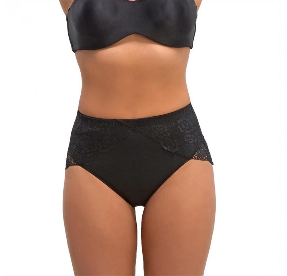 Shapewear High Cut Panty Double Layer Control & Over Lace 153U073