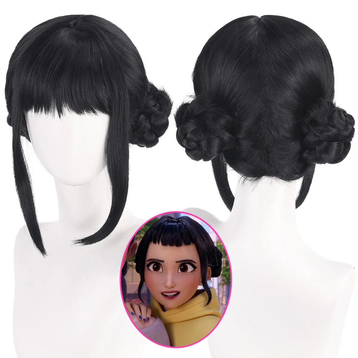 Kpop Demon Hunters Cosplay Wig Set - Rumi/Zoey/Mira Heat-Resistant Synthetic Hair for Anime Con & Halloween Costume