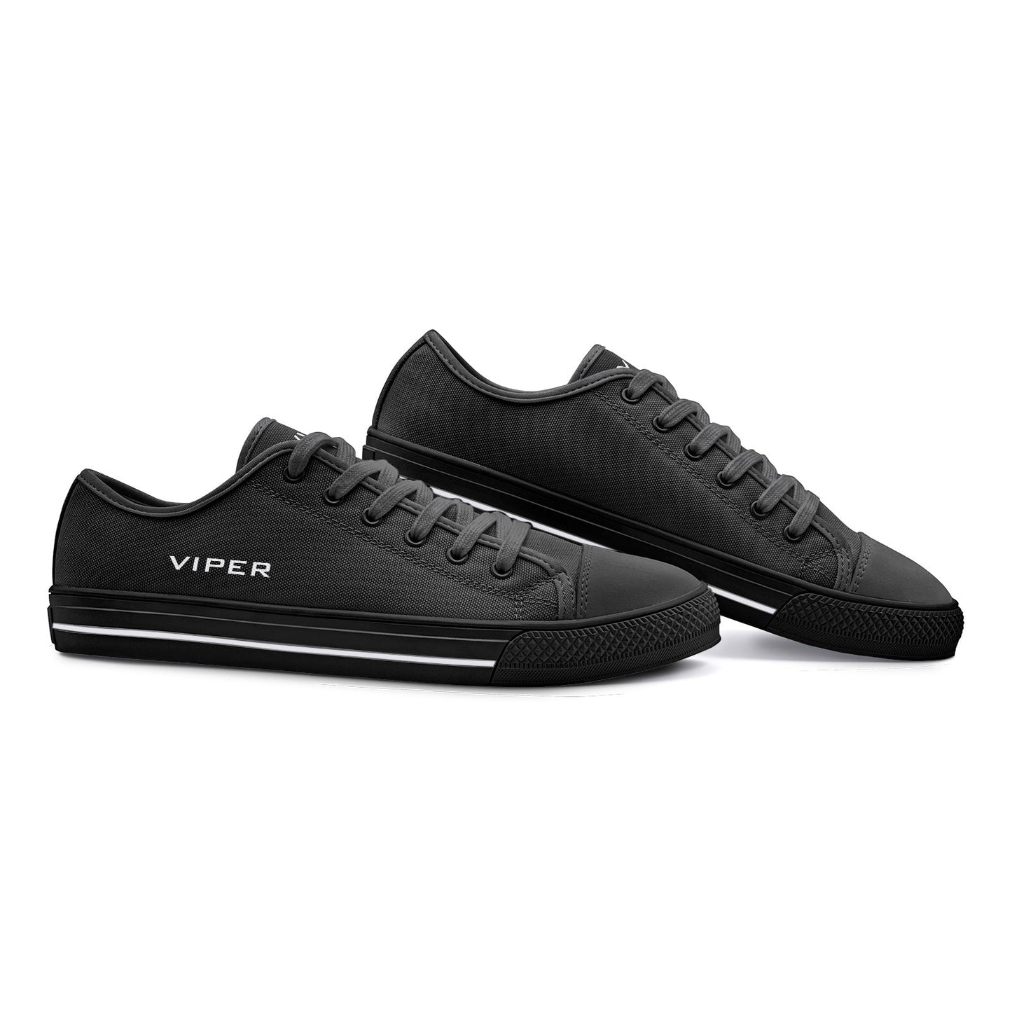 VIPER SHOES STYLE 54TT Low Top Black Canvas Shoes