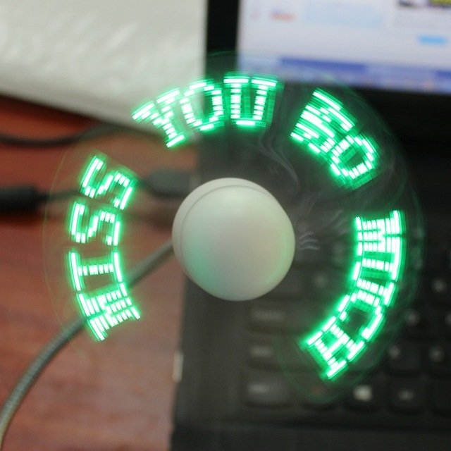 LED Programmable USB Fan