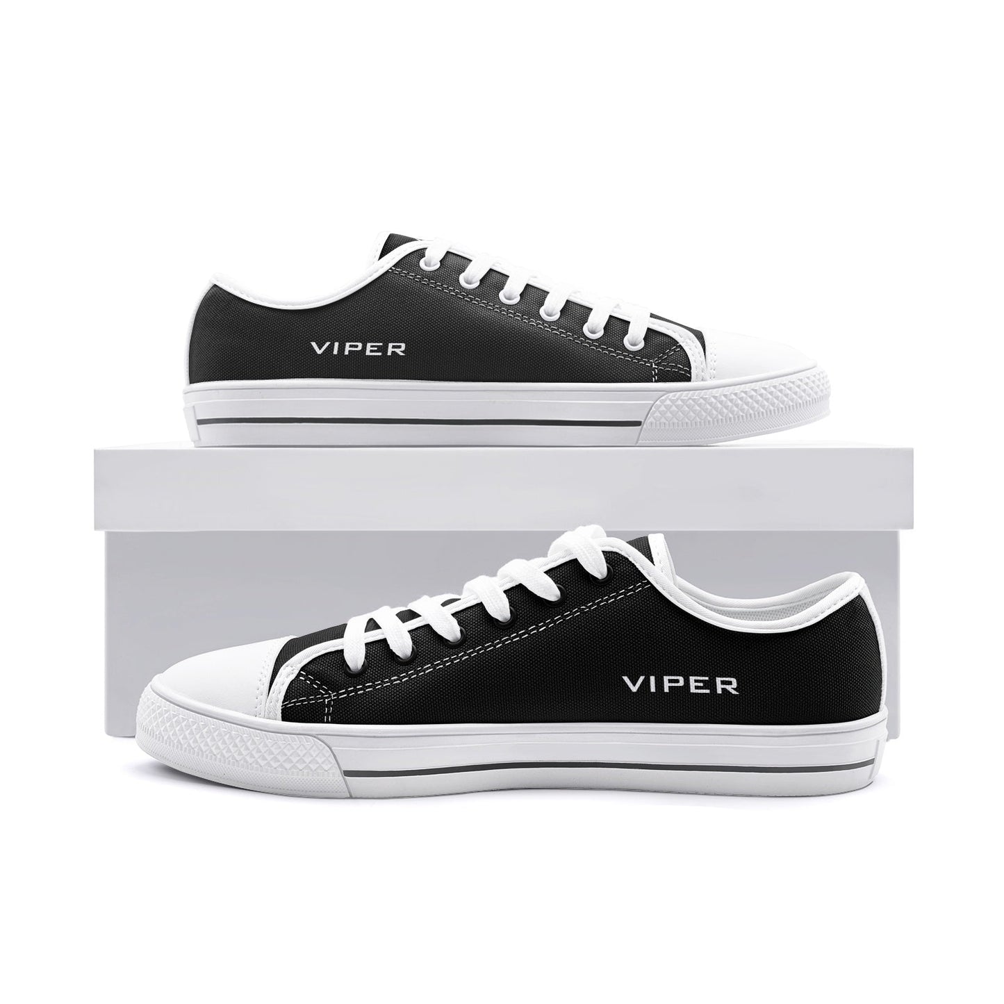 VIPER SHOES STYLE 54TT Low Top Black Canvas Shoes