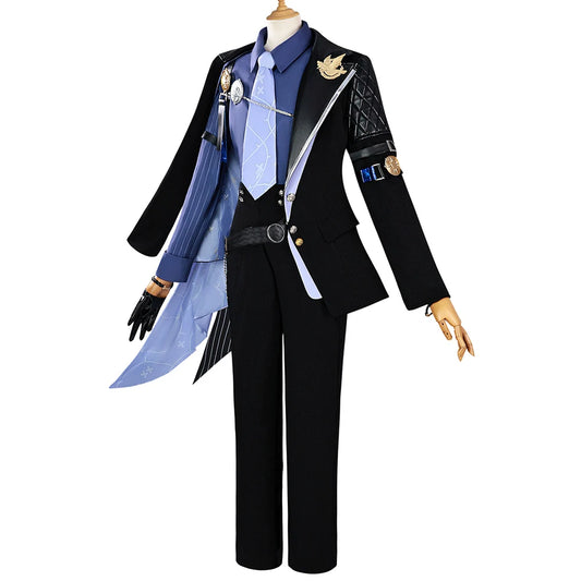 Hugo Cosplay Costume Game Zenless Cos Zone Zero Roleplay Uniform Shirt Pants Coat Tie Headband Outfits Halloween Party Suit