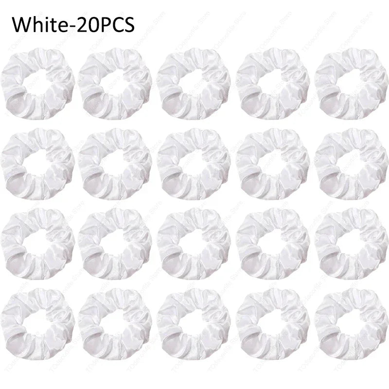 LED Luminous Scrunchies Hairband Glowing Elastic Hair Tie Rope for Women Girls Glow in the Dark Party Hair Accessory