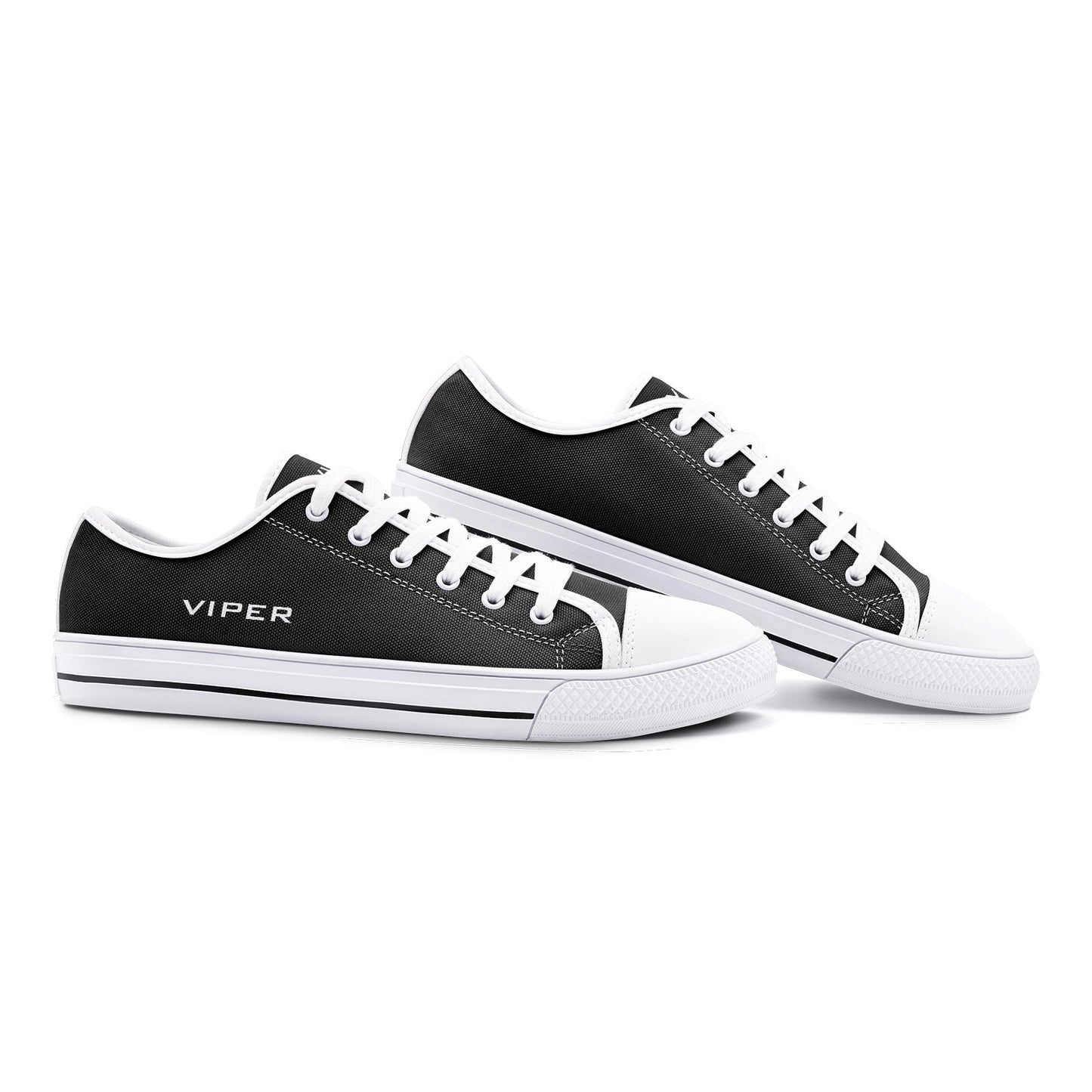 VIPER SHOES STYLE 54TT Low Top Black Canvas Shoes