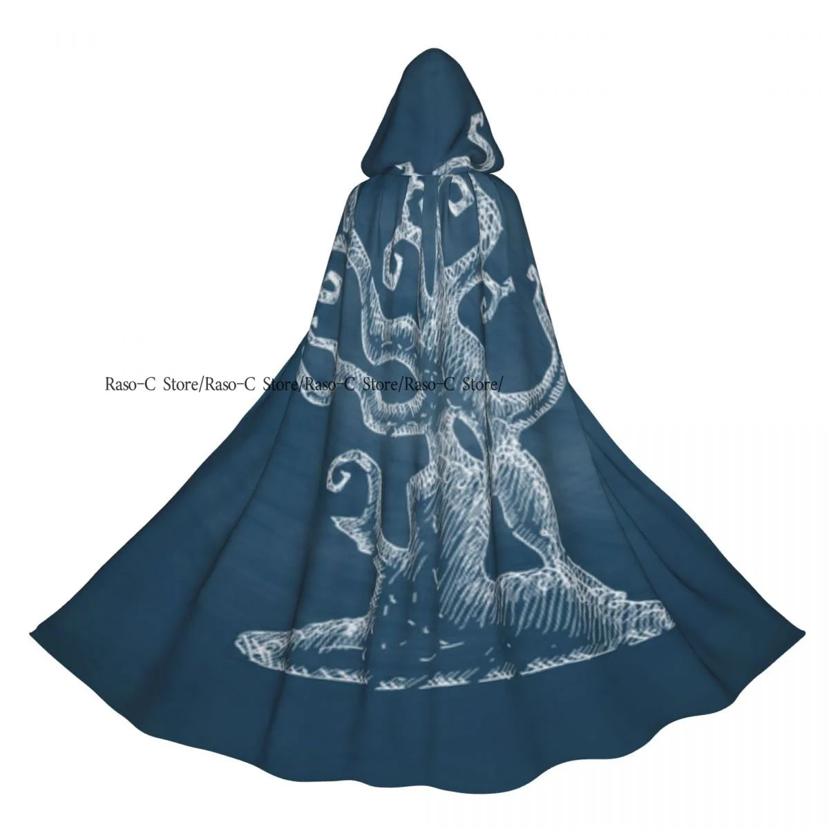 Hooded Cloak Unisex Cloak with Hood Tree With Ripe Apples Harvest Season Theme Cloak Vampire Witch Cape Cosplay Costume