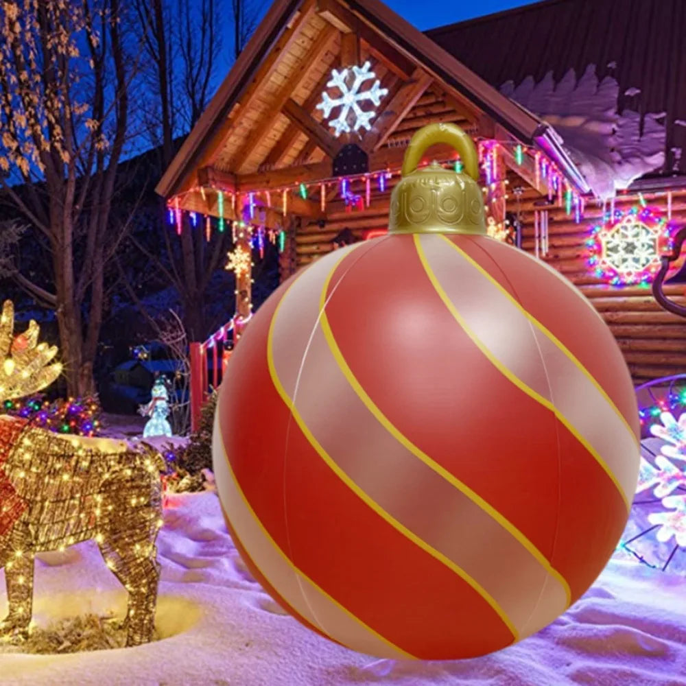 Giant 80x60cm Inflatable Balloons Decoration Without Light LED Christmas Ball Without Battery DIY Venue Layout Ball Christmas
