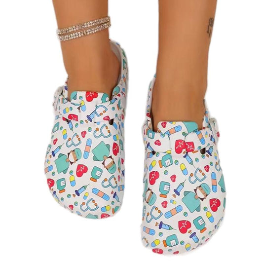 Nurses Shoes Platform EVA Clogs Mules - Lightweight Women Girls Slides