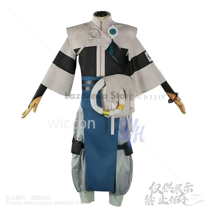 Zanka Cosplay GACHIAKUTA Anime Costume Grey Punk Uniform Y2K Chinese Styles Coat Dress Wigs Jirai Kei Earring Halloween Party