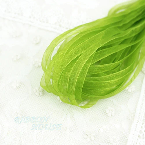 (40 meters/pack) 1/4''(6mm) Organza Ribbons Wholesale Gift Wedding Christmas Decoration Wrapping ribbons Handmade DIY