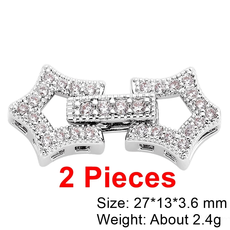 Juya 18K Gold Plated Baroque Pearls Connector Fastener Clasps DIY Jewelry Making Accessories Women Beads Lock Closure Supplies