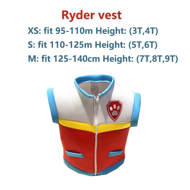 New 2025 Purim Captain Ryder Cosplay Costume Paw Patrol Kids Children Vest Birthday Party Coat Carnival Gift eqs9X
