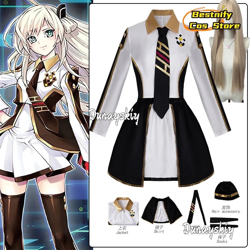CosplayAnime Womens Costume Cosplay Suit Sky Striker Ace Raye Maid Dress Uniform Halloween Disguise for Adult Women's Dresses Ro