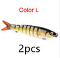 Pike Fishing Lures Artificial Multi Jointed Sections Hard Bait