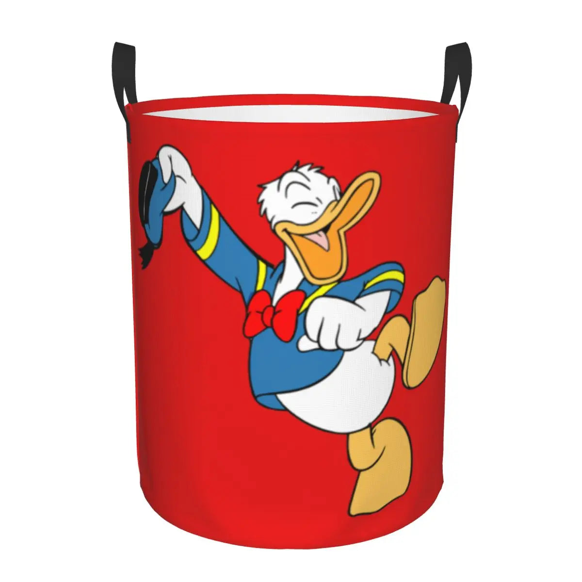 Custom Donald Duck Cartoon Laundry Basket Foldable Large Clothes Storage Bin Baby HamperCustom
