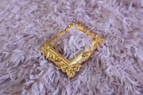 Feather Tassel Velvet Fabric Shooting Background Baby Clothes Pillow Dresses DIY Stage Apparel Designer Sewing Material Cloth